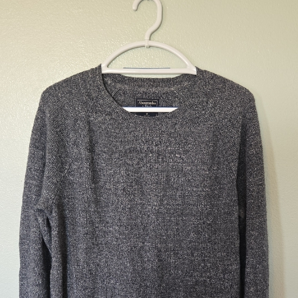 Abercrombie & Fitch | Heather Navy Crew Neck Sweater Size Medium